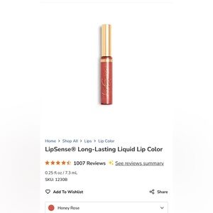 LipSense Honey Rose Lip Balm, Brand New